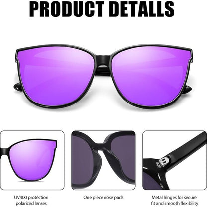 Polarized Cat-Eye Sunglasses with UV400 Protection