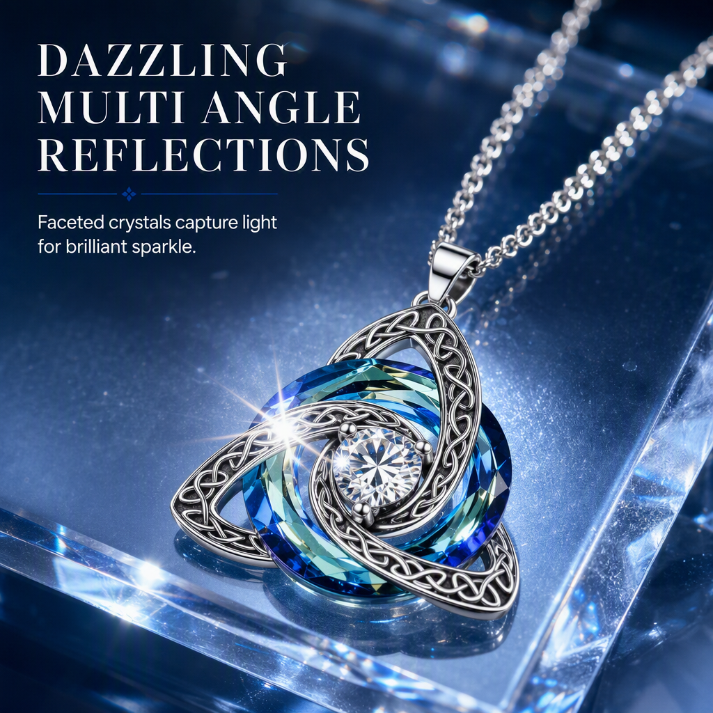 💜50% OFF ✨ Celtic Knot Necklace with Birthstone Heart Pendant – Elegant Gift for Women 💫