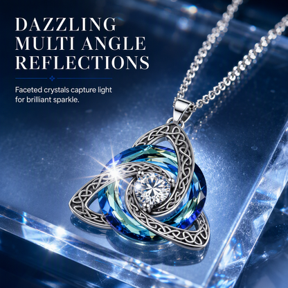 💜50% OFF ✨ Celtic Knot Necklace with Birthstone Heart Pendant – Elegant Gift for Women 💫