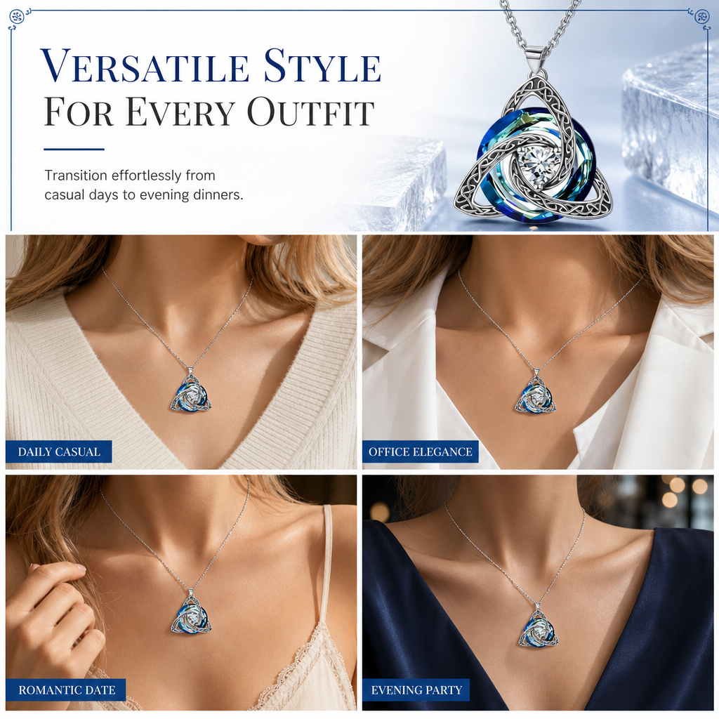 💜50% OFF ✨ Celtic Knot Necklace with Birthstone Heart Pendant – Elegant Gift for Women 💫