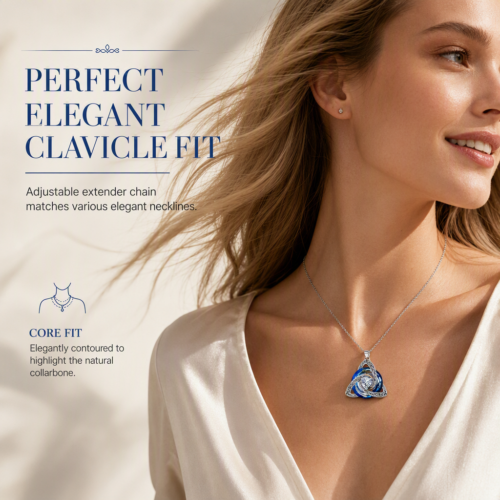 💜50% OFF ✨ Celtic Knot Necklace with Birthstone Heart Pendant – Elegant Gift for Women 💫