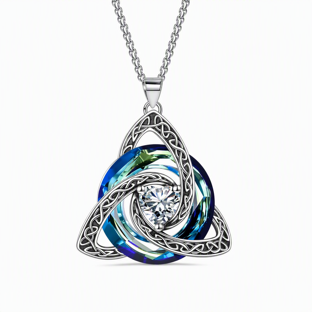 💜50% OFF ✨ Celtic Knot Necklace with Birthstone Heart Pendant – Elegant Gift for Women 💫