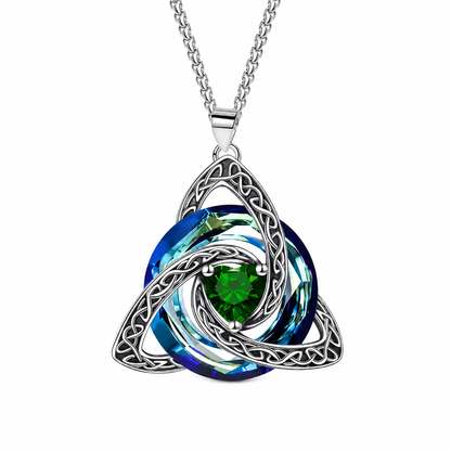 💜50% OFF ✨ Celtic Knot Necklace with Birthstone Heart Pendant – Elegant Gift for Women 💫