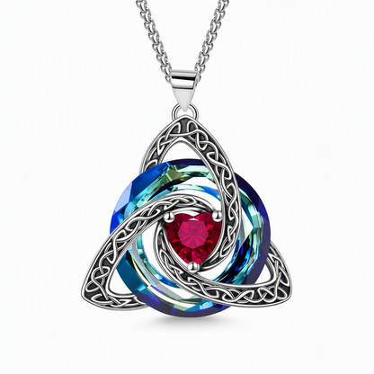 💜50% OFF ✨ Celtic Knot Necklace with Birthstone Heart Pendant – Elegant Gift for Women 💫