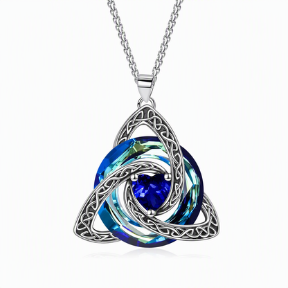 💜50% OFF ✨ Celtic Knot Necklace with Birthstone Heart Pendant – Elegant Gift for Women 💫